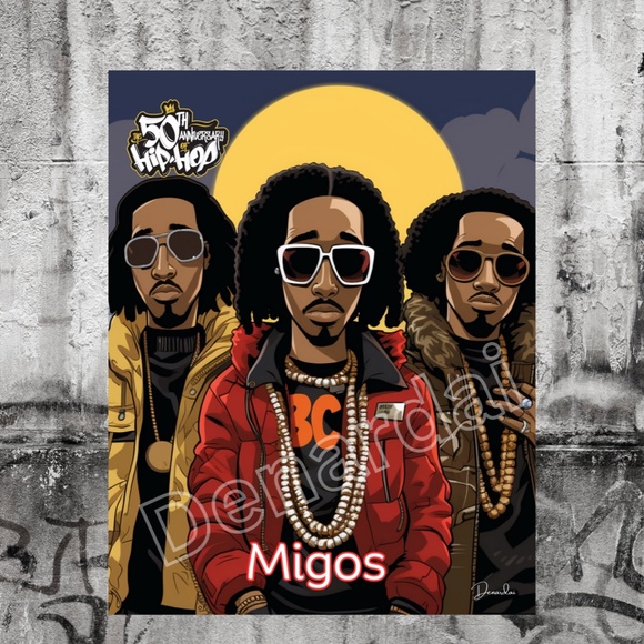 The Migos 50th Anniversary of Hip Hop Poster Print 11x17 - Picture 1 of 2